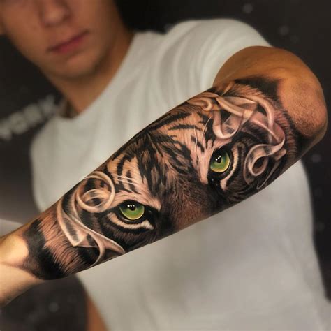 Tiger Forearm Tattoos Designs