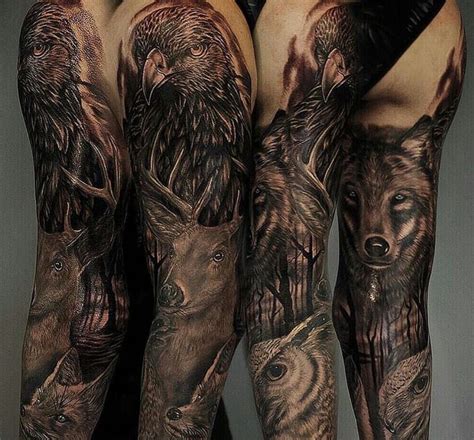 Forest Animals Full Sleeve Tattoo Contest 99Designs Forest Animals Full Sleeve Tattoo Contest 99Designs