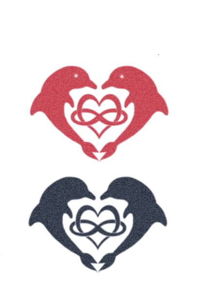 Forever In Love Dolphin Hearts
