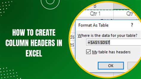Format Column Headers In Excel At Kaitlyn Corkill Blog