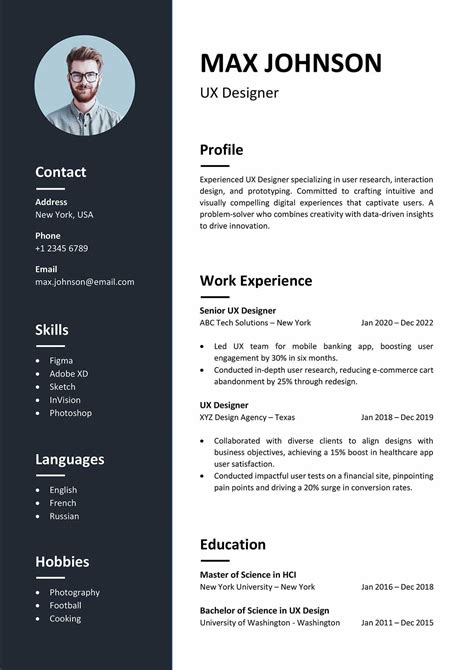 Free Resume Templates 2026 Download Edit Resume Io