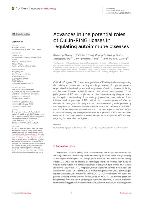 Frontiers Advances In The Potential Roles Of Cullin Ring Ligases In Regulating Autoimmune Diseases Frontiers Advances In The Potential Roles Of Cullin Ring Ligases In Regulating Autoimmune Diseases