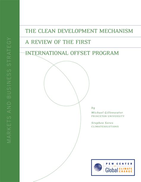 Full Article The Clean Development Mechanism A Review Of The First International Offset Programme Full Article The Clean Development Mechanism A Review Of The First International Offset Programme