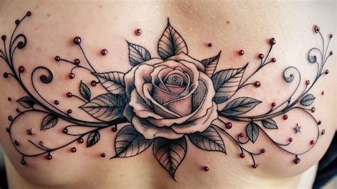 Fullbody Rose Tattoo Design Intricate Vines Thorns And Symbolic Beauty Stock Illustration Illustration Of Beautiful Traditional 350346030