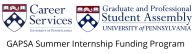 Gapsa Summer Internship Funding Program Career Services University Of Pennsylvania