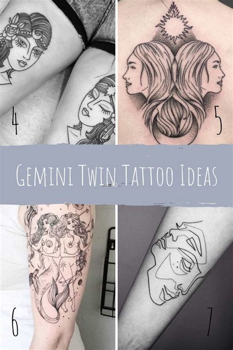 Gemini Twins Temporary Tattoo Zodiac Sign Skin Decal Set Of 2 Etsy