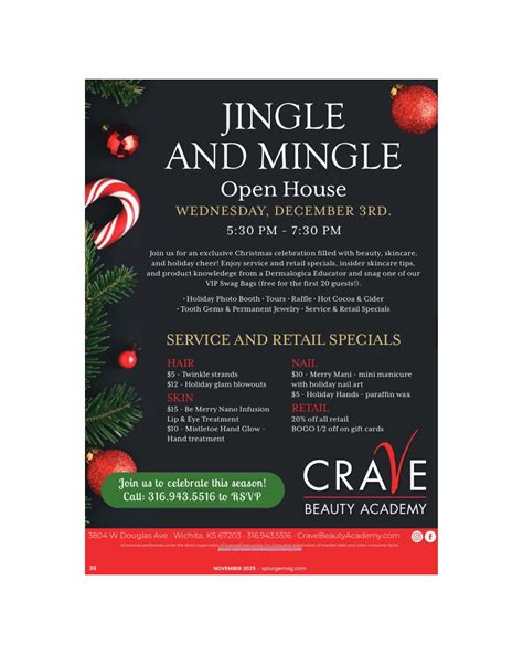 Get Into The Holiday Spirit At Crave Beauty Academy S Jingle Mingle Open House Enjoy Exclusive Service Specials Insider Skincare Tips Mini Treatments Raffles Hot Cocoa Photo Ops And Vip Swag