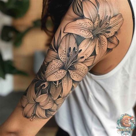 Girl With Lily Tattoo