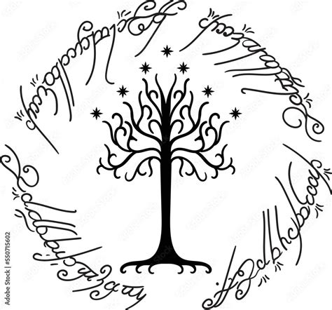 Gondor Wallpapers The White Tree Of Gondor Tattoo Tree Stickers Tree Of Gondor Vinyl Decal Lotr White Sticker 4X7