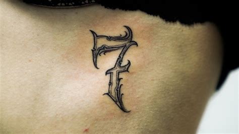Gothic Number 7 Tattoo Tattoodo Gothic Number 7 Tattoo Tattoodo