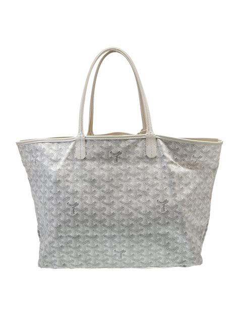 Goyard Goyard Goyardine St Louis Pm W Pouch White Totes Handbags Goy42179 The Realreal Goyard Goyard Goyardine St Louis Pm W Pouch White Totes Handbags Goy42179 The Realreal