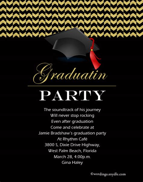 Graduation Party Invitation Wording Wordings And Messages Graduation Party Invitation Wording Wordings And Messages