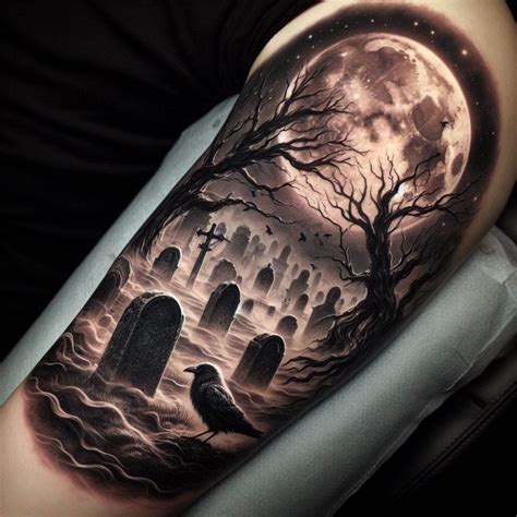 Graveyard Tattoo Shoulder