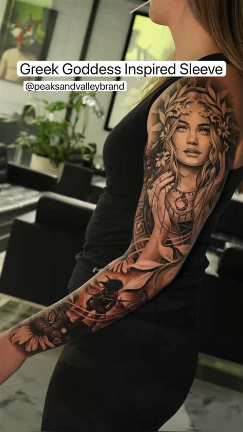 Greek Goddess Sleeve Tattoo Bronctattooaus Com