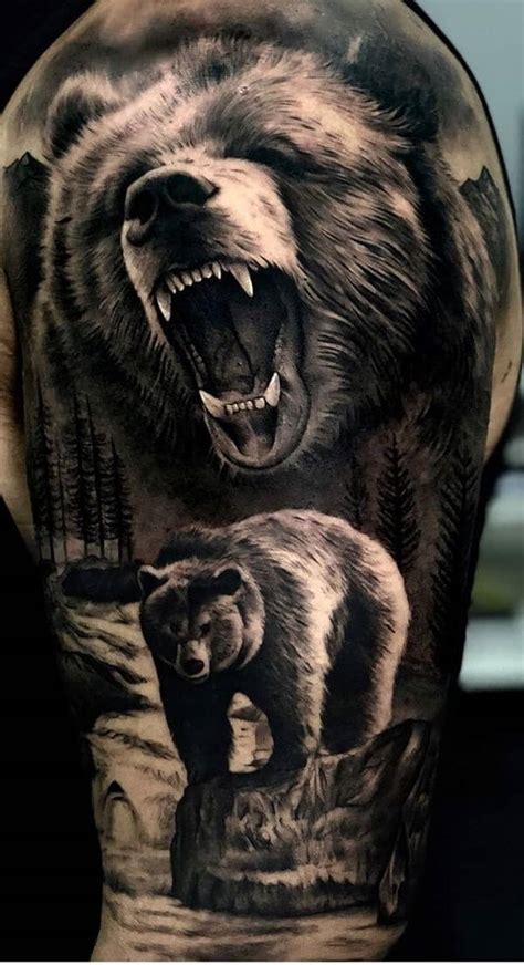 Grizzly Bear Tattoos Symbolism And Design Ideas Art And Design
