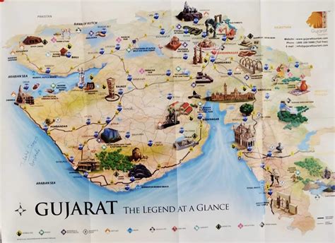 Gujarat Tourism Map R Mapporn