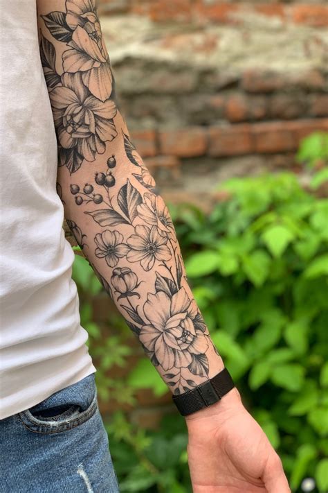 5 Guy Flower Tattoos
