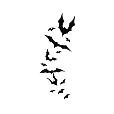 Halloween Bat Tattoo Design Flying Bats Illustration Instant Download Etsy Australia