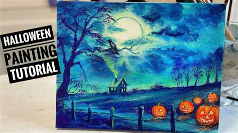 Halloween Painting Step By Step Acrylic Painting 363 Youtube