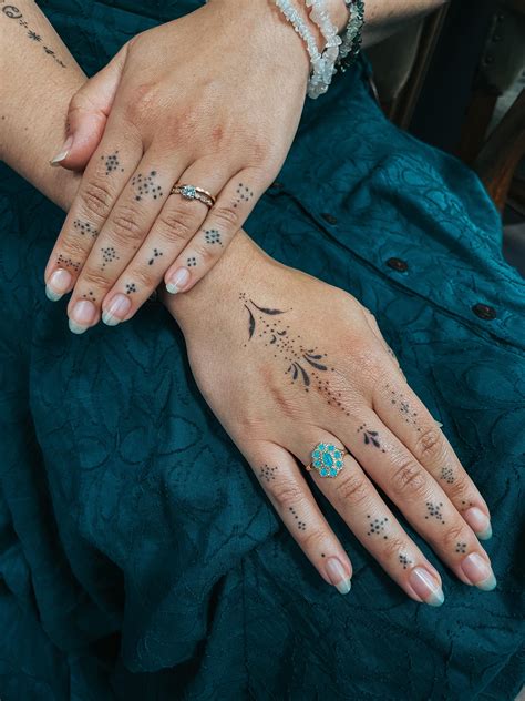 Handpoke Finger And Hand Tattoos R Sticknpokes