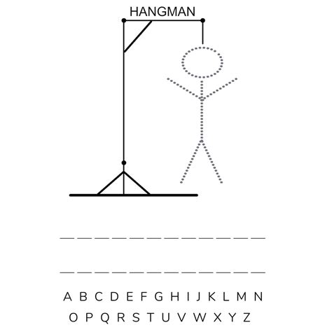 Hangman Hangman Game Printable Hangman Digital Download Etsy