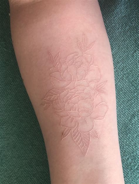 Healed White Ink Tattoo