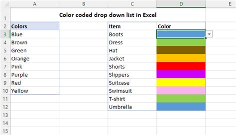 How Do I Change The Color Of A Drop Down List In Excel Design Talk
