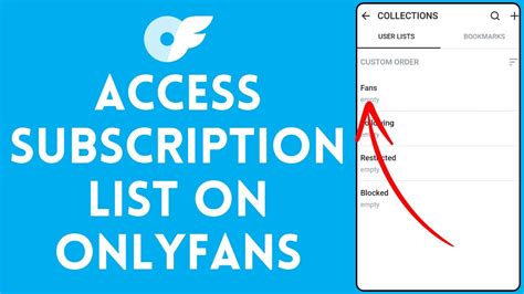 How To Access Subscription List On Onlyfans 2024 Youtube