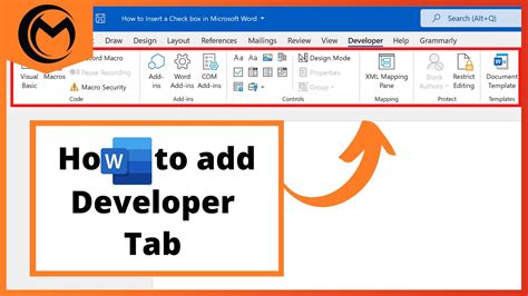 How To Add Developer Tab To Ms Word Officebeginner