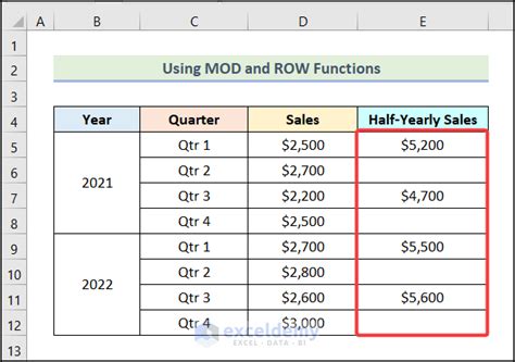 How To Apply Formula In Excel For Alternate Rows 5 Easy Ways