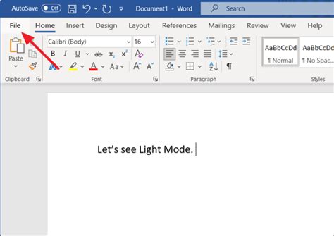 How To Change To Word Light Mode Switch To Light Mode In Microsoft Word Step By Step