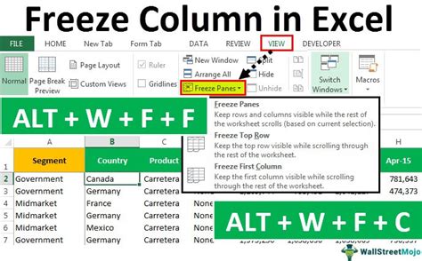 How To Freeze Multiple Rows In Excel And Columns Design Talk