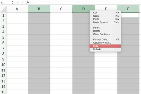 How To Hide Columns In Excel Spreadsheet