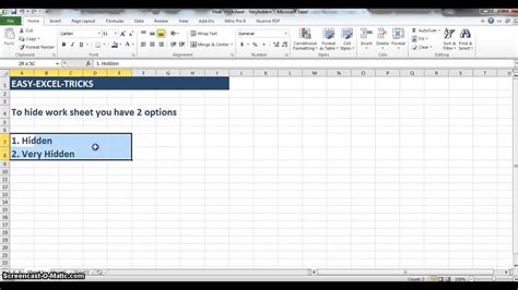 How To Hide Excel Worksheet Very Hidden Trick 1 Youtube