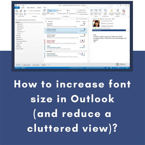 How To Increase Font Size In Outlook And Reduce A Cluttered View Steuart Snooks