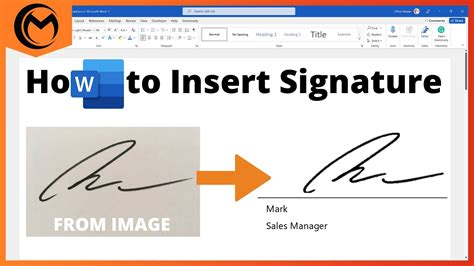 How To Insert A Signature In Word