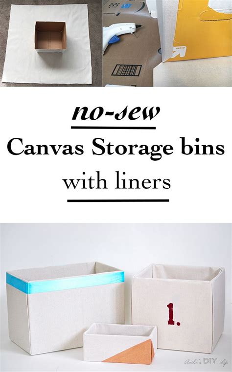 How To Make Perfect No Sew Canvas Storage Bins Anika Amp 39 S Diy Life Storage Bins Canvas Storage