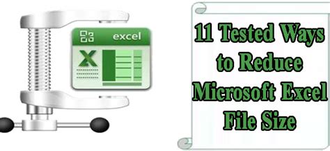 How To Reduce Excel File Size Without Deleting Data 11 Ways