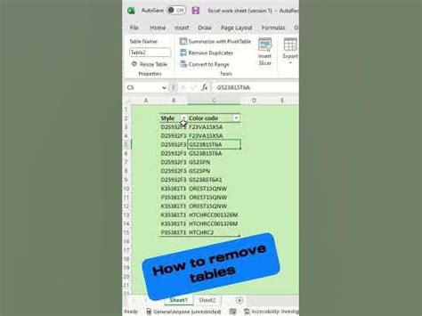 How To Remove Tables In Excel Right Way Excel Exceltips Businessanalysis Excelsolutions