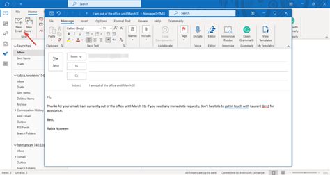 How To Set An Out Of Office Message In Outlook