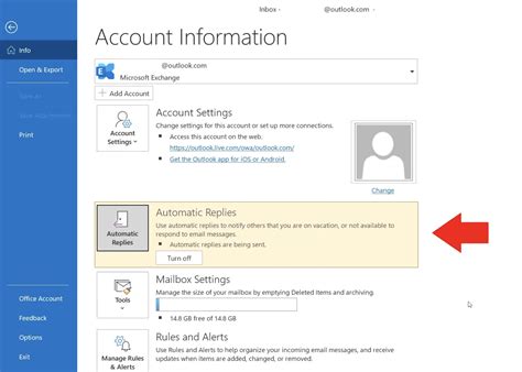 How To Set Out Of Office Automatic Reply In Outlook