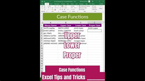 How To Use Case Functions Upper Lower Proper In Excel Exceltips Trending Youtube How To Use Case Functions Upper Lower Proper In Excel Exceltips Trending Youtube