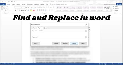 How To Use Find And Replace Text In Word Ms Word Tutorials How To Use Find And Replace Text In Word Ms Word Tutorials