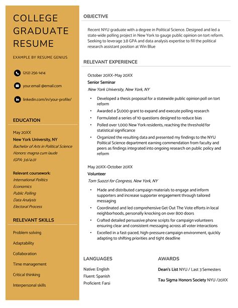 How To Write A College Student Resume With Examples Thejobnetwork