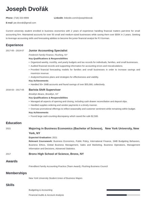 How To Write A Resume For Undergraduate College Students