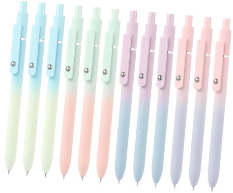 Hyjoy 12 Pack Adorable Medium Point 0 7Mm Black Ink For Journaling Stylish Office Supplies