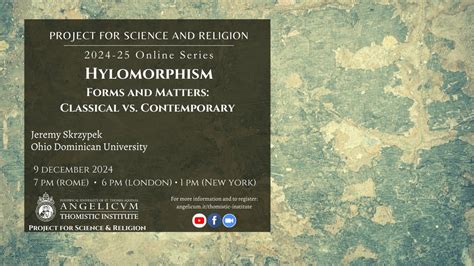 Hylomorphism Forms And Matters Classical Vs Contemporary Dr Jeremy Skrzypek