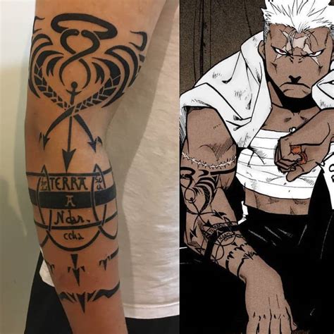 I Got To Do Scar S Tattoo From Full Metal Alchemist For A Cool Old Friend He Found Out The Meaning Of The Words Dop La Terra Sic Ca A Ndan Colia