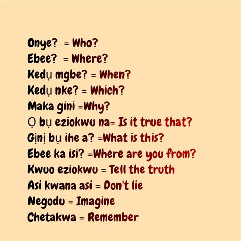 Igbo Common Words Grammar Practice And Culture In Igbo Language
