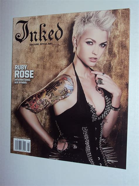 Inked Magazine August 2010 Issue Ruby Rose Adam Levine Maroon 5 Tattoo Rocky Rakovic Amazon Com Books